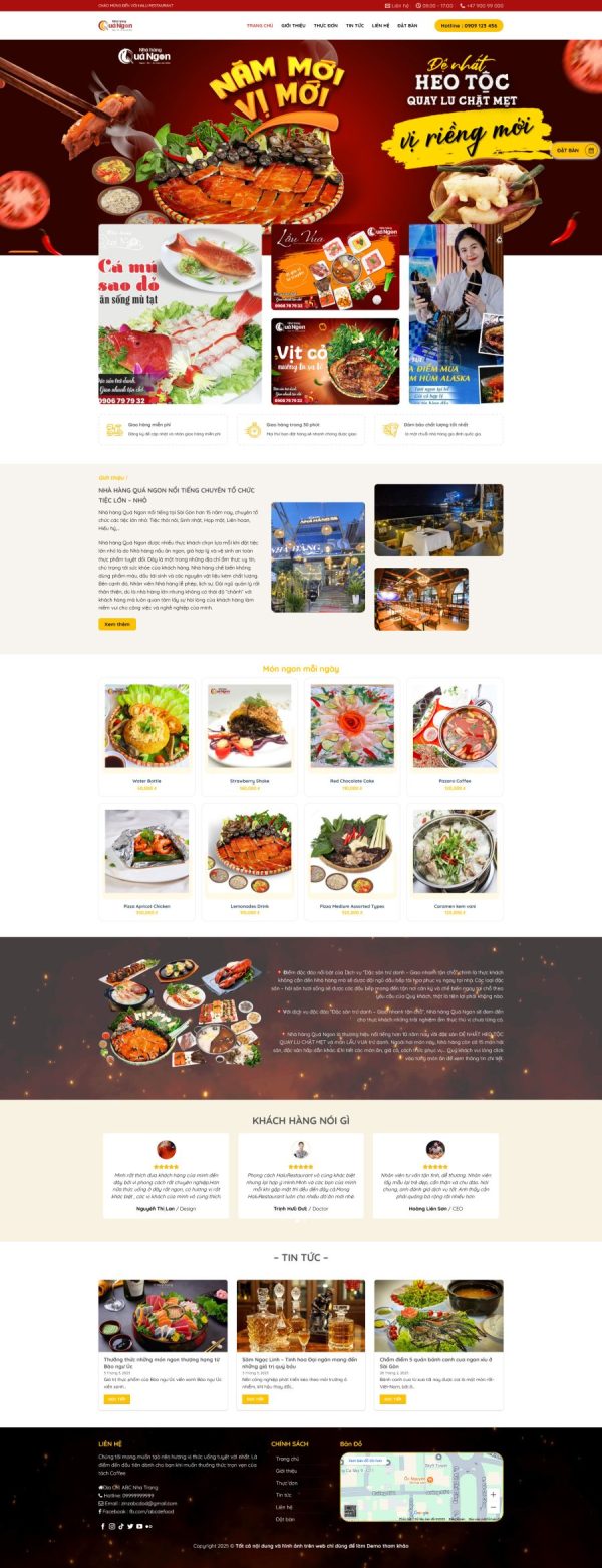Theme wordoress nhà hàng quán ăn 2